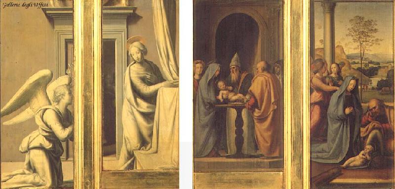 BARTOLOMEO, Fra The Annunciation (front), Circumcision and Nativity (back) China oil painting art